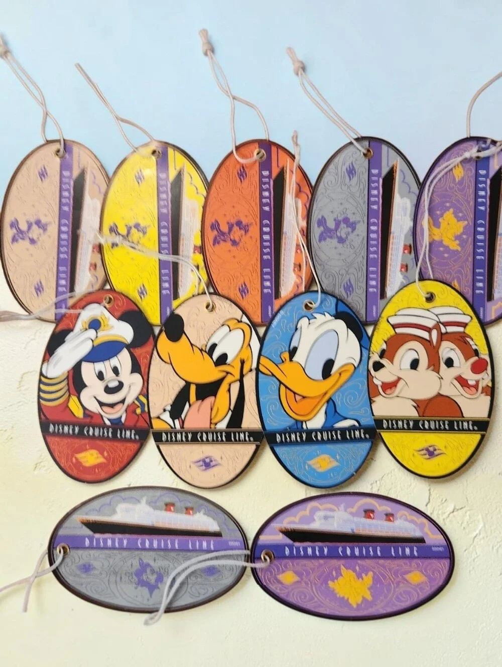 Vintage 1999-2001 Disney Cruise Line Luggage Tags - Set of 11